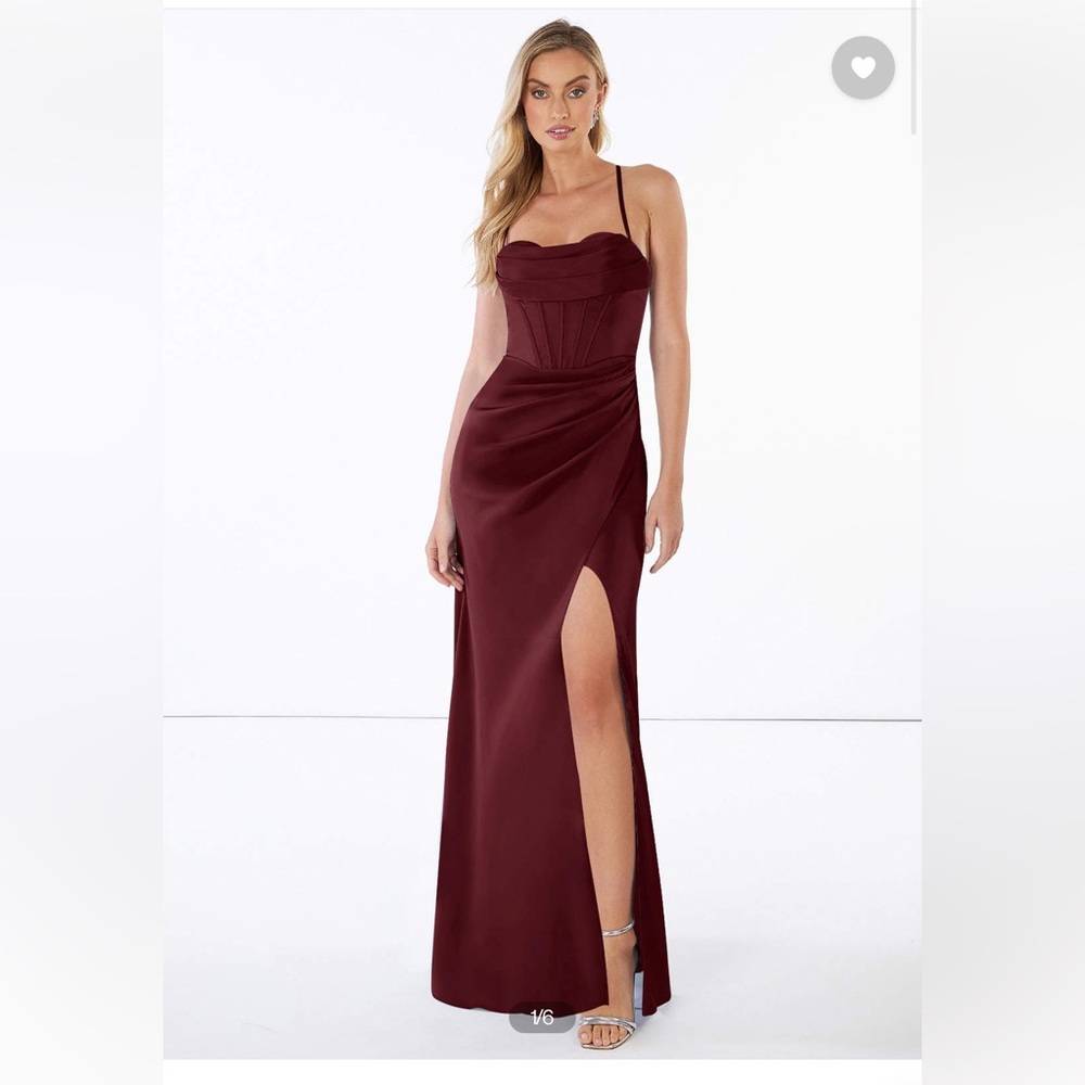 Maroon corset dress